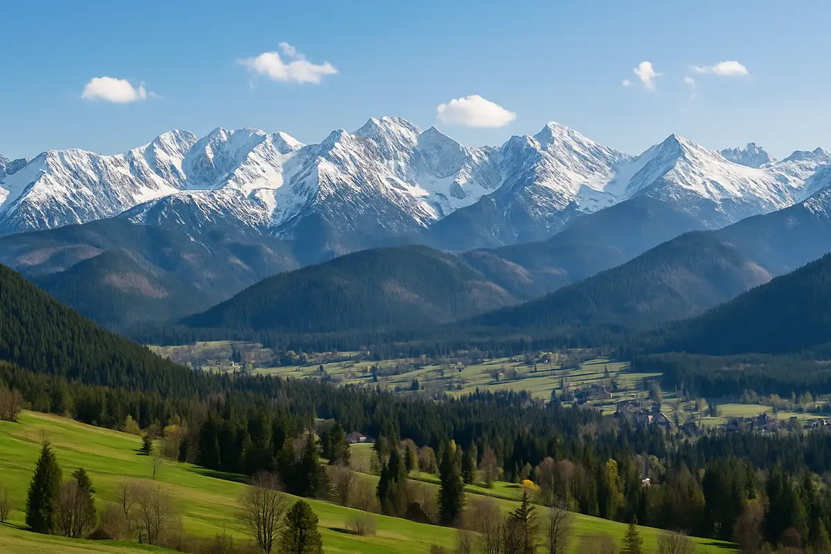 Zakopane and Tatra Mountains panorama
